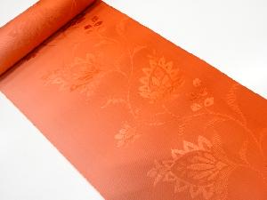 アンティーク　花更紗模様織り出し　八寸帯地反物